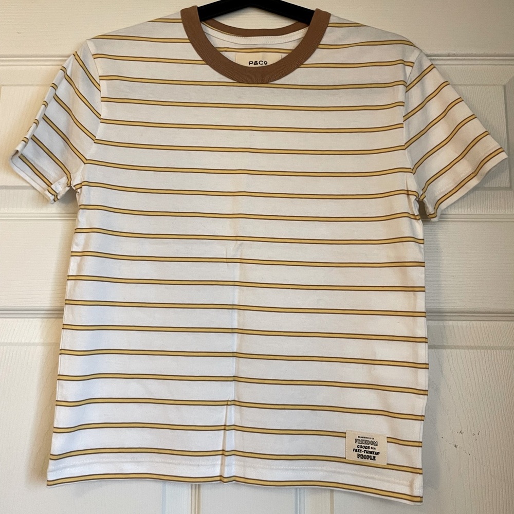 P&Co short sleeve 100% cotton striped t-shirt.